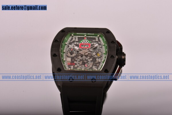 Richard Mille 1:1 Replica RM 011 Felipe Massa Flyback Chronograph Watch Carbon Fiber
